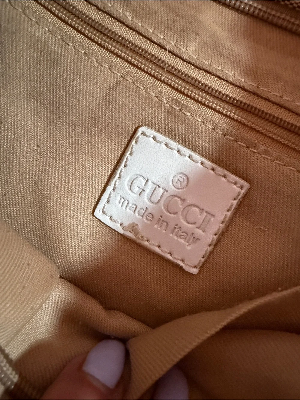 Gucci repurposed Beige Brown GG Monogram Fringe Shoulder Bag